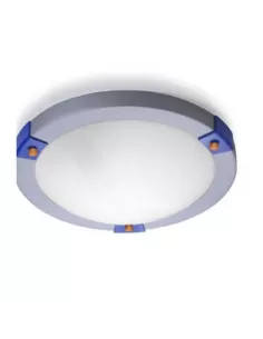 La Creu 471-Gr Afores runde Deckenleuchte, max. 1x100 W, R7S, Grau